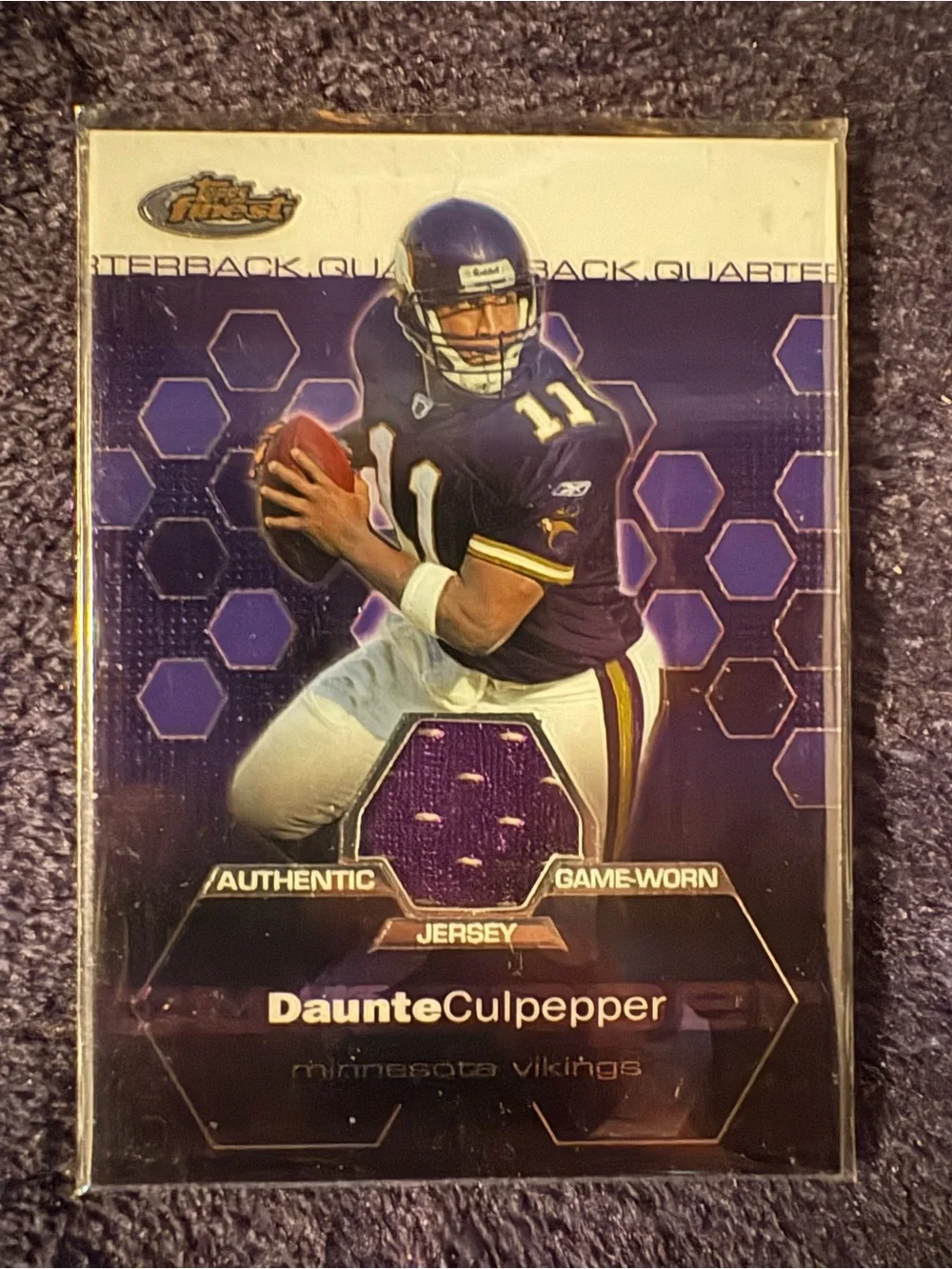 Topps Game-Worn Jersey Daunte Culpepper Football Card - Picture 1 of 2
